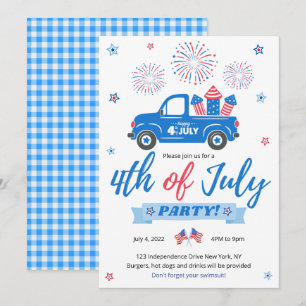 Invitation à la fête de feu d'artifice du 14 juill