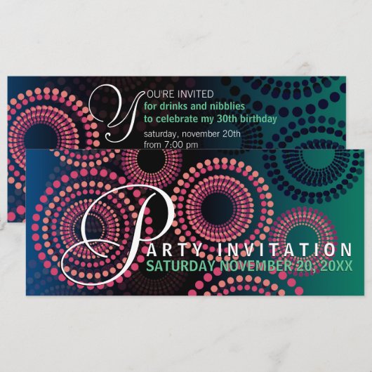Invitation à la fête de feux d'artifice des Nuits (Devant / Derrière)