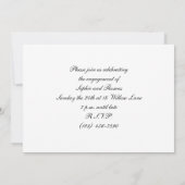Invitation à la fête de fiançailles (Dos)