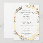 Invitation à la fête de fiançailles à la couronne (Devant / Derrière)