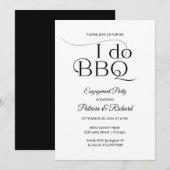 Invitation à la fête de fiançailles Chic I DO BBQ (Devant / Derrière)