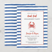 Invitation à la fête de fiançailles Crab Boil (Devant / Derrière)