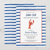 Invitation à la fête de fiançailles de homard (Devant / Derrière)