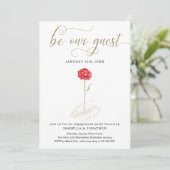 Invitation à la fête de fiançailles de La Belle et (Debout devant)