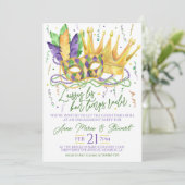 Invitation à la fête de fiançailles de Mardi Gras (Debout devant)