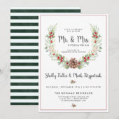 Invitation à la fête de fiançailles de Noël (Devant / Derrière)