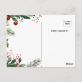 Invitation à la fête de fiançailles de Noël Rouge  (Dos)