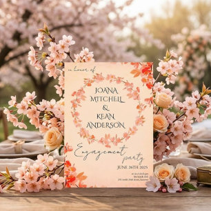 Invitation à la fête de fiançailles des fleurs de