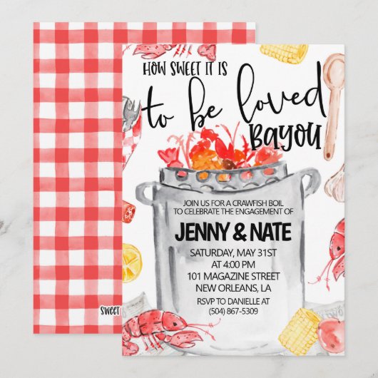 Invitation à la fête de fiançailles du Boil de écr (Devant / Derrière)