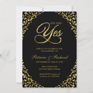 Invitation à la fête de fiançailles Elle a dit oui
