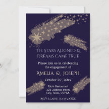 Invitation à la fête de fiançailles Étoiles et Rêv