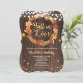 Invitation à la fête de fiançailles Fall in love (Debout devant)