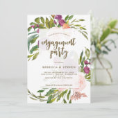 invitation à la fête de fiançailles fleuries et ve (Debout devant)