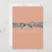 Invitation à la fête de fiançailles Peach & Silver (Dos)