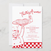 Invitation à la fête de fiançailles That's Amore P (Devant)