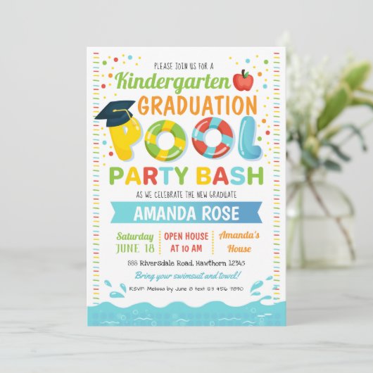 Invitation à la fête de fin d'année à la piscine (Debout devant)