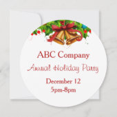 Invitation à la fête de fin d'année avec des cloch (Devant)