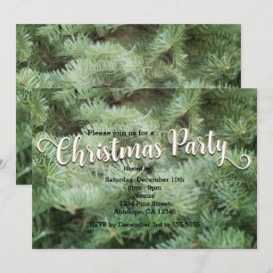 Invitation à la fête de fin d'année avec un pin sa