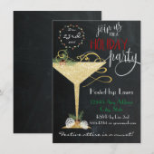 Invitation à la fête de fin d'année - Faux brillan (Devant / Derrière)