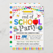 Invitation à la fête de fin d'année scolaire (Devant / Derrière)