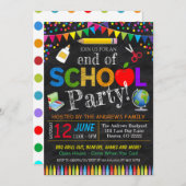 Invitation à la fête de fin d'année scolaire (Devant / Derrière)