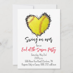 Invitation à la fête de fin de saison de softball
