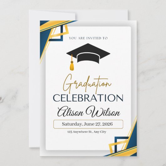 Invitation à la fête de fin d'études (Devant)