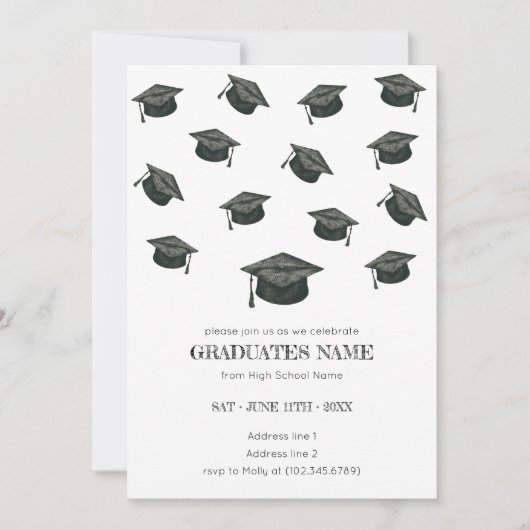 Invitation à la fête de fin d'études (Devant)