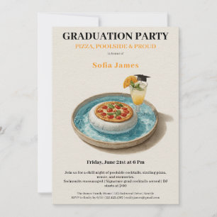 Invitation à la fête de fin d'études au bord de la
