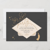 Invitation à la fête de fin d'études, chapeau de d (Devant)