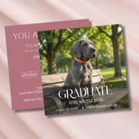 Invitation à la fête de fin d'études de chien Phot