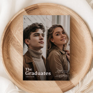 Invitation à la fête de fin d'études de deux diplô