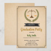 Invitation à la fête de fin d'études de droit (Devant / Derrière)