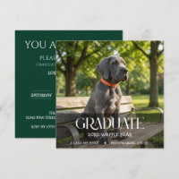 Invitation à la fête de fin d'études du chien Phot