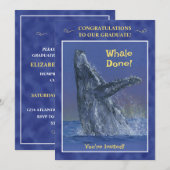 Invitation à la fête de fin d'études Fun Whale (Devant / Derrière)