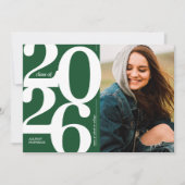 Invitation à la fête de fin d'études Photo Green 2 (Devant)