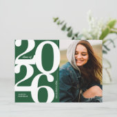 Invitation à la fête de fin d'études Photo Green 2 (Debout devant)