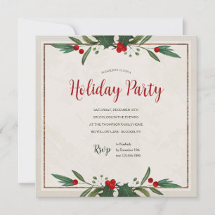 Invitation à la Fête de Fins d'Année de Holly Squa