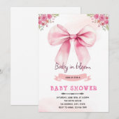 Invitation à la fête de fleur d'arc rose (Devant / Derrière)