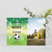 Invitation à la fête de foot brillante (Debout devant)