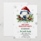 Invitation à la fête de football de Noël (Devant / Derrière)