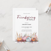 Invitation à la fête de Friendsgiving (Devant/Arrière en situation)