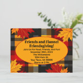 Invitation à la fête de Friendsgiving en flanelle (Debout devant)