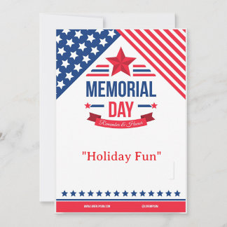 Invitation à la fête de fun de la fête du Memorial