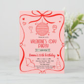 Invitation à la fête de Galentine (Debout devant)