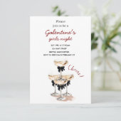 Invitation à la fête de Galentine au Champagne (Debout devant)