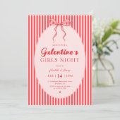 Invitation à la fête de Galentine rose rouge (Debout devant)