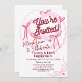 Invitation à la fête de Girly Coquette | Baies ros (Devant / Derrière)