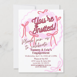 Invitation à la fête de Girly Coquette   Baies ros