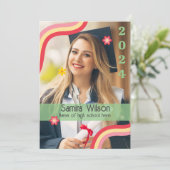 Invitation à la fête de Grad Retro avec photo (Ver (Debout devant)